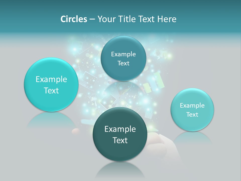 A Person Holding A Cell Phone With A Lot Of Lights Coming Out Of It PowerPoint Template