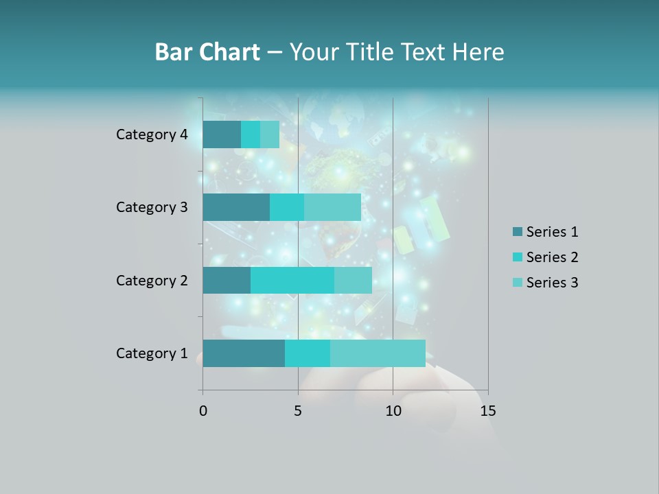 A Person Holding A Cell Phone With A Lot Of Lights Coming Out Of It PowerPoint Template