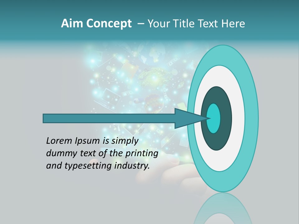 A Person Holding A Cell Phone With A Lot Of Lights Coming Out Of It PowerPoint Template