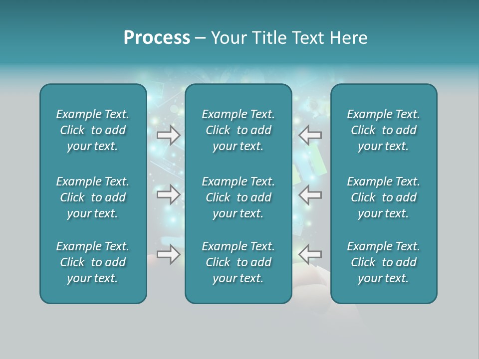 A Person Holding A Cell Phone With A Lot Of Lights Coming Out Of It PowerPoint Template
