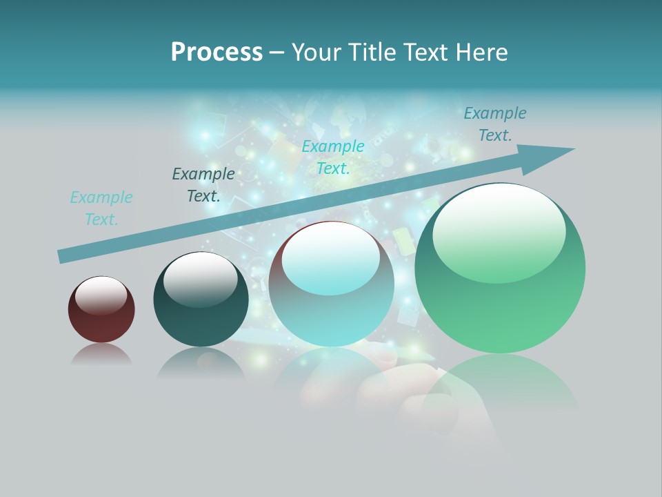 A Person Holding A Cell Phone With A Lot Of Lights Coming Out Of It PowerPoint Template