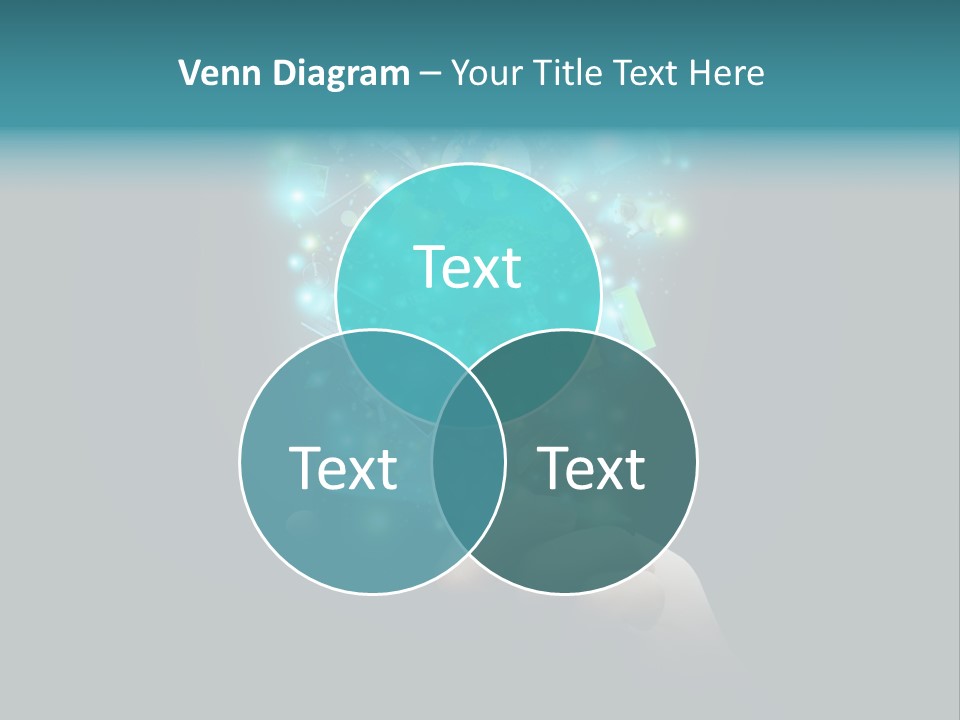 A Person Holding A Cell Phone With A Lot Of Lights Coming Out Of It PowerPoint Template