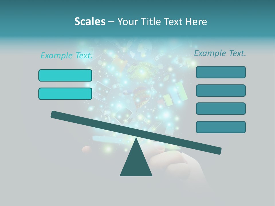 A Person Holding A Cell Phone With A Lot Of Lights Coming Out Of It PowerPoint Template