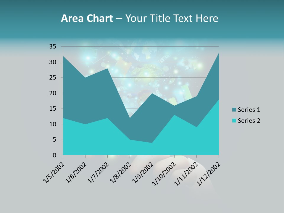 A Person Holding A Cell Phone With A Lot Of Lights Coming Out Of It PowerPoint Template