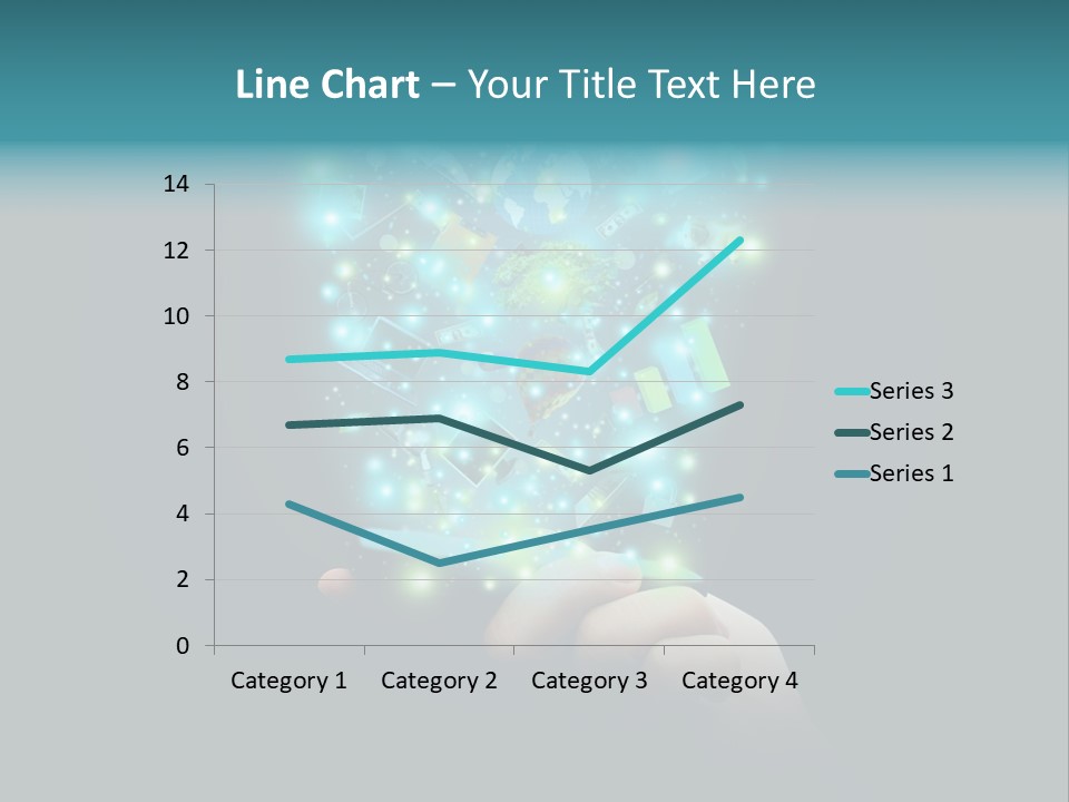 A Person Holding A Cell Phone With A Lot Of Lights Coming Out Of It PowerPoint Template