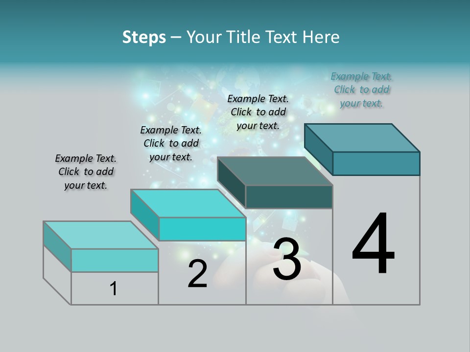 A Person Holding A Cell Phone With A Lot Of Lights Coming Out Of It PowerPoint Template