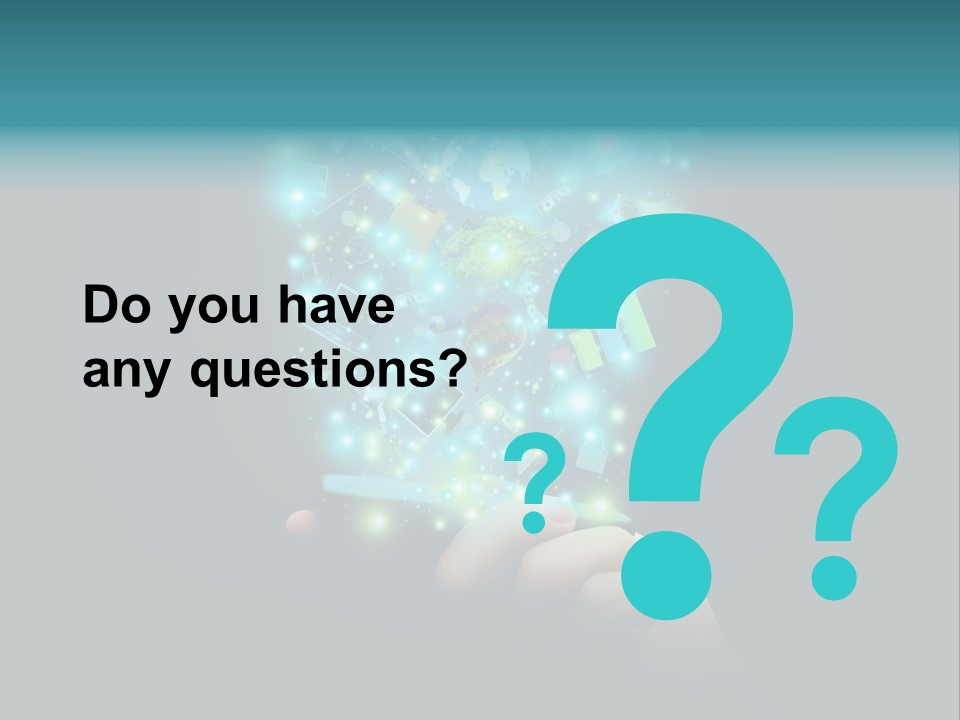 A Person Holding A Cell Phone With A Lot Of Lights Coming Out Of It PowerPoint Template