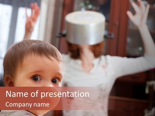 Infant Watching Tired PowerPoint Template