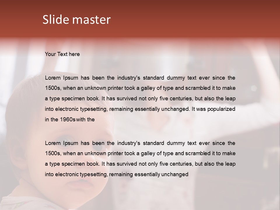 Infant Watching Tired PowerPoint Template