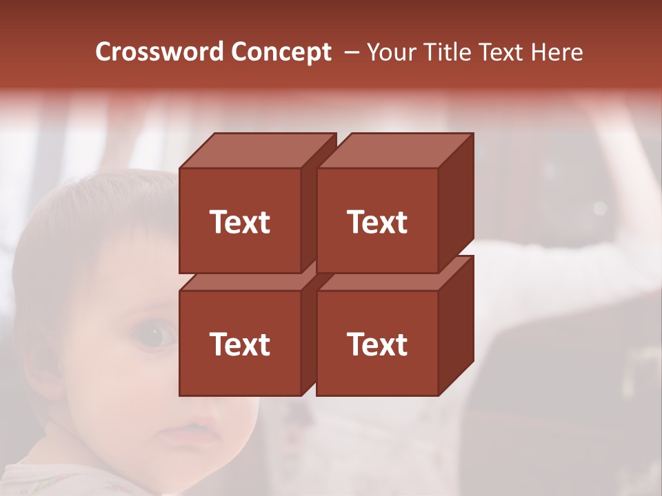 Infant Watching Tired PowerPoint Template