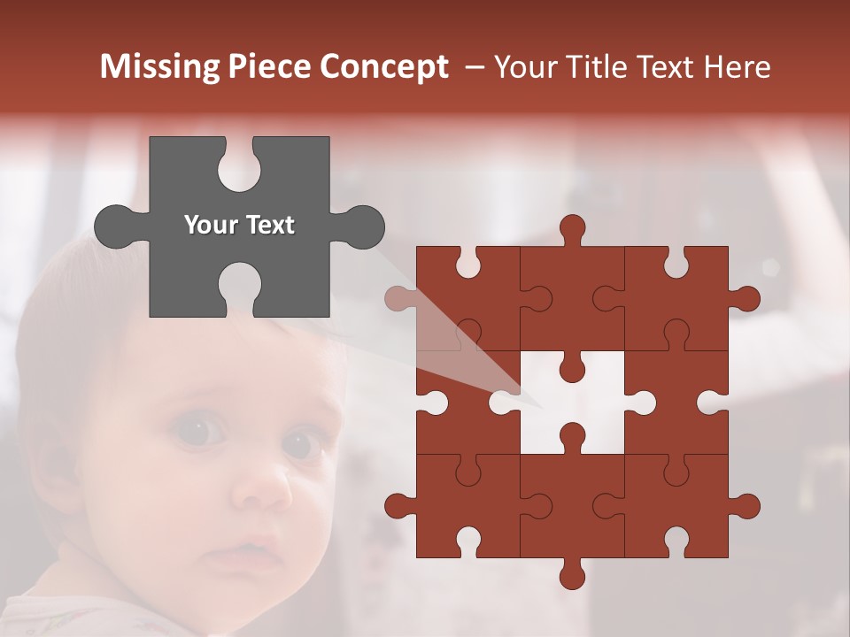 Infant Watching Tired PowerPoint Template