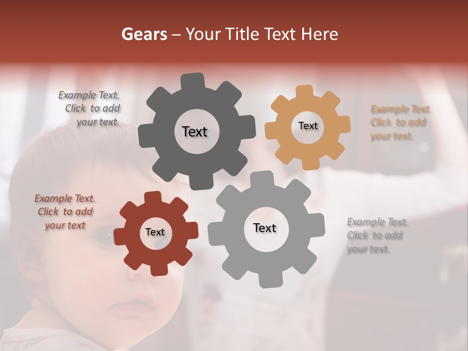 Infant Watching Tired PowerPoint Template