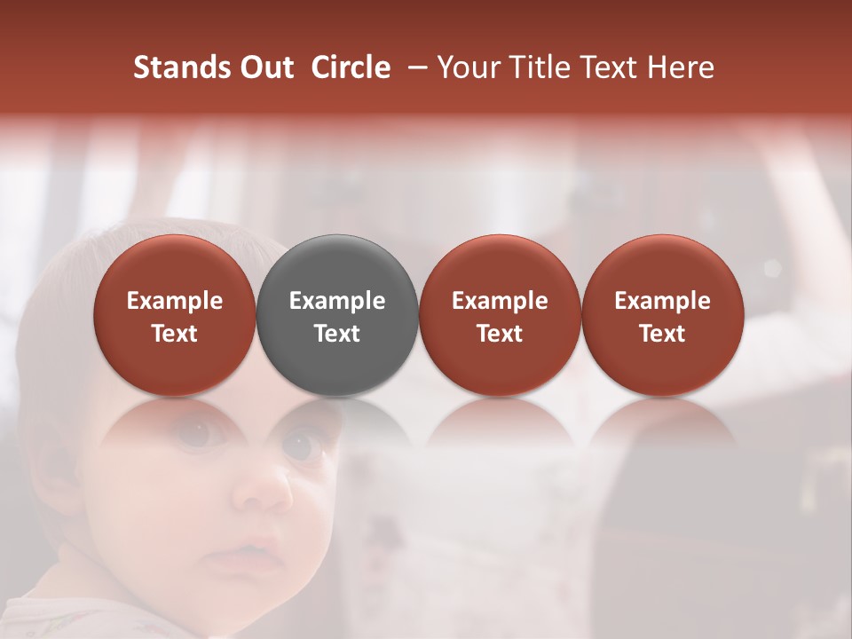 Infant Watching Tired PowerPoint Template