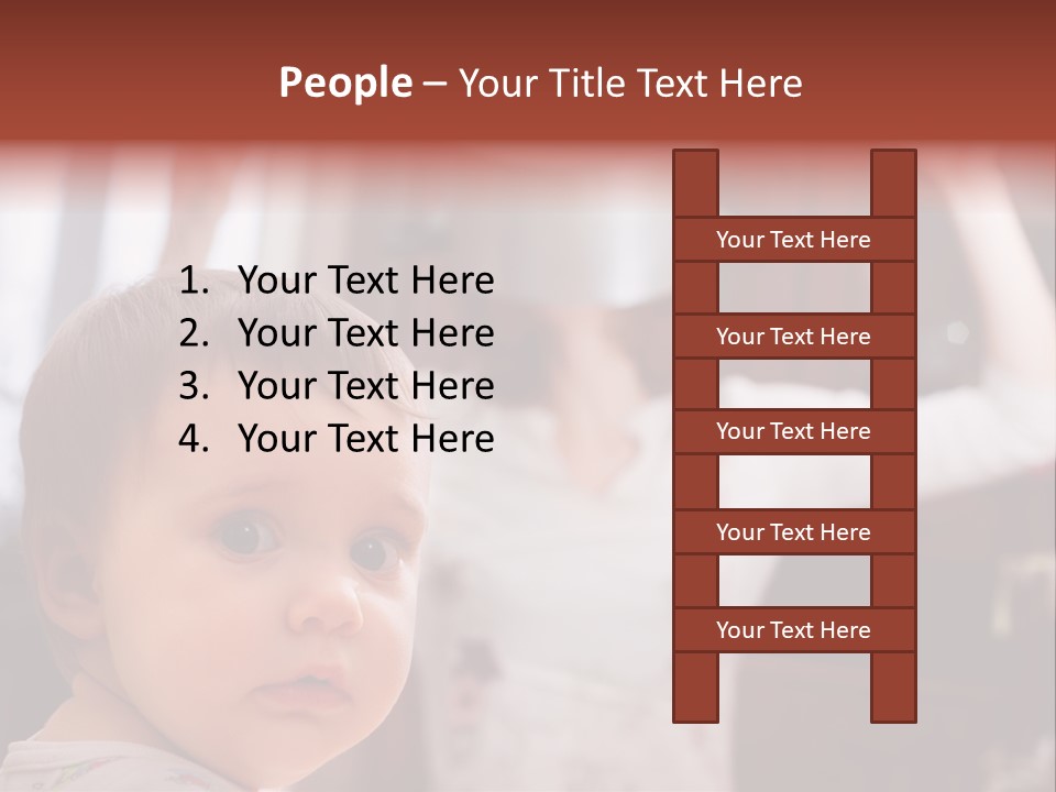 Infant Watching Tired PowerPoint Template