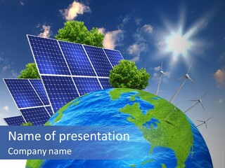 Sun Blue Sunlight PowerPoint Template