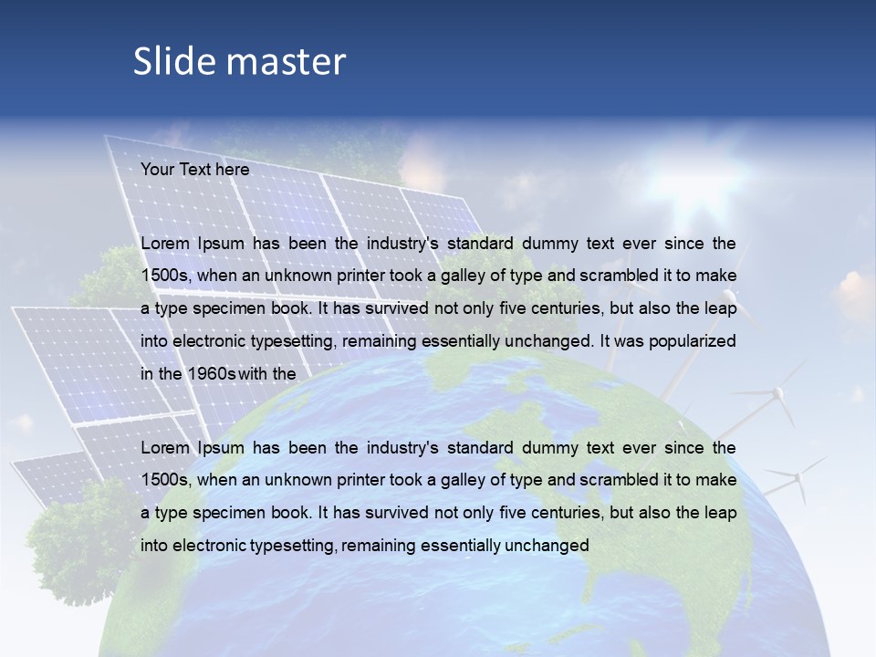 Sun Blue Sunlight PowerPoint Template