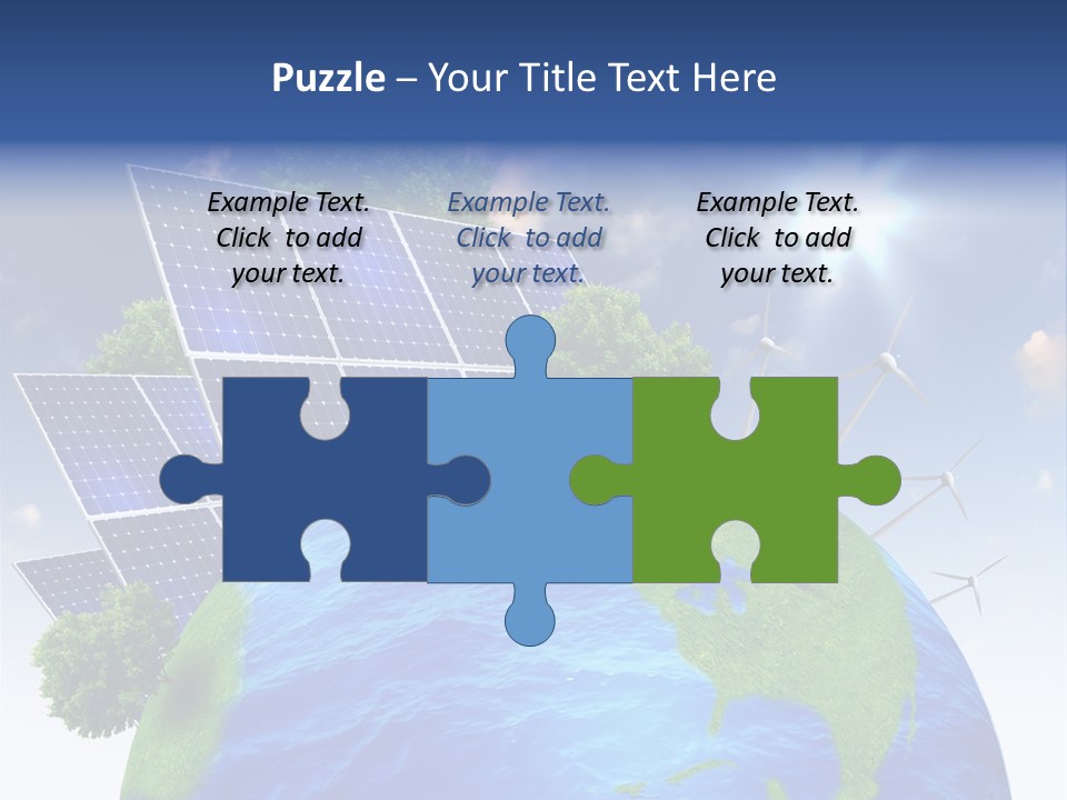 Sun Blue Sunlight PowerPoint Template