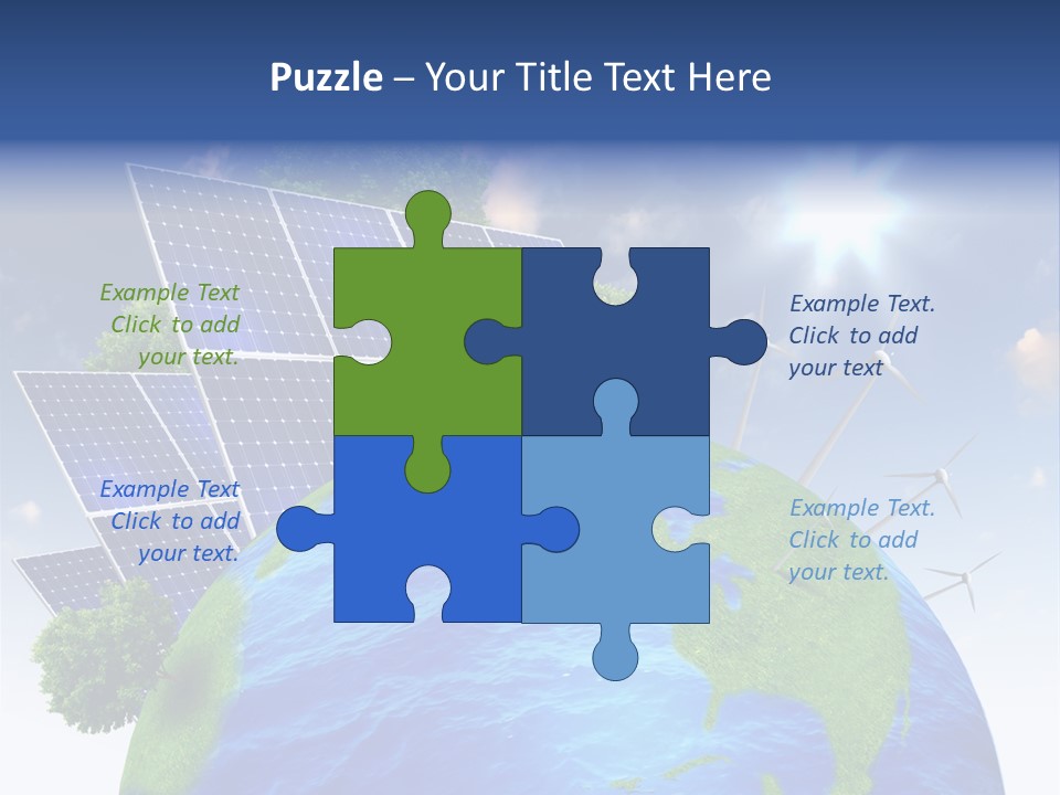 Sun Blue Sunlight PowerPoint Template