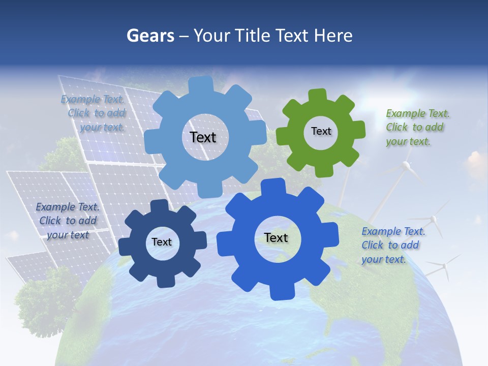 Sun Blue Sunlight PowerPoint Template