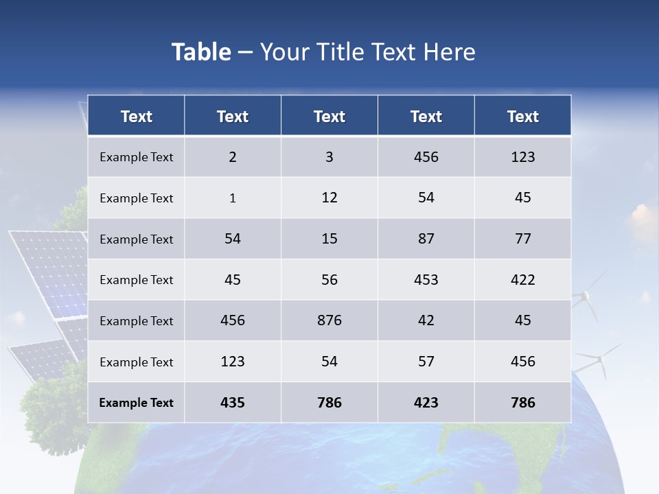 Sun Blue Sunlight PowerPoint Template