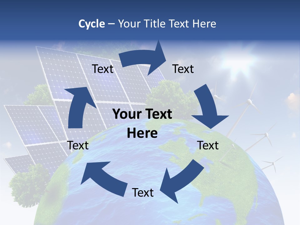 Sun Blue Sunlight PowerPoint Template