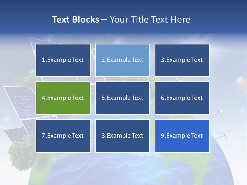 Sun Blue Sunlight PowerPoint Template