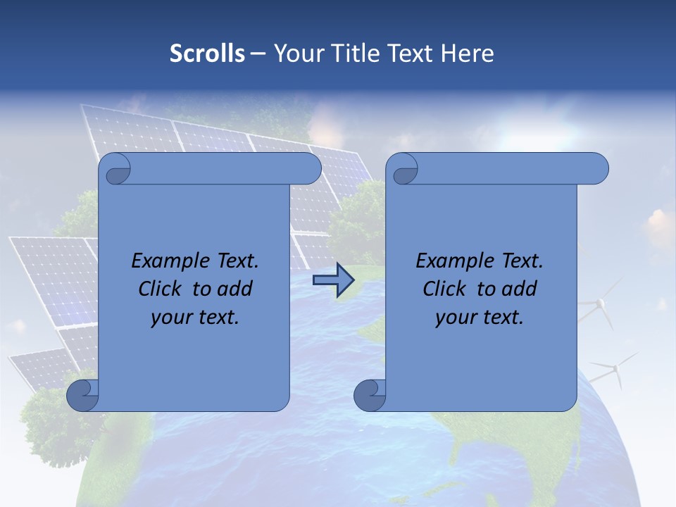 Sun Blue Sunlight PowerPoint Template