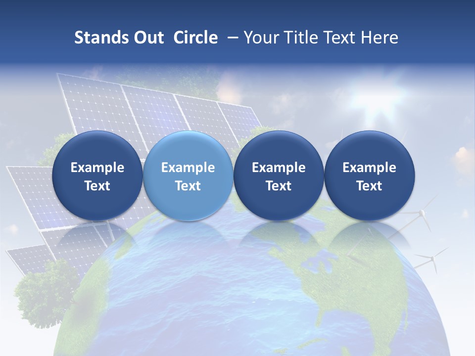 Sun Blue Sunlight PowerPoint Template