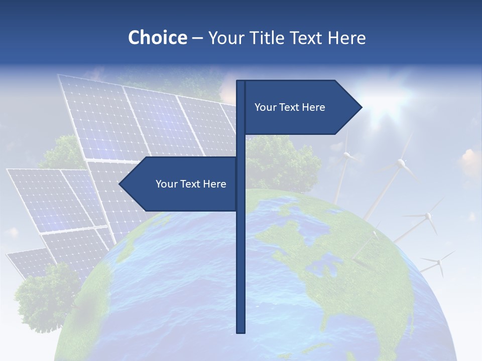 Sun Blue Sunlight PowerPoint Template