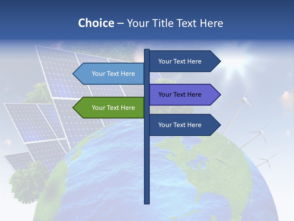 Sun Blue Sunlight PowerPoint Template