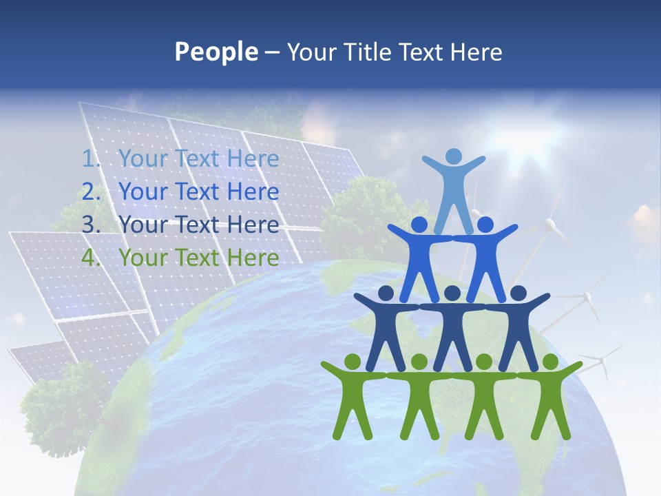 Sun Blue Sunlight PowerPoint Template