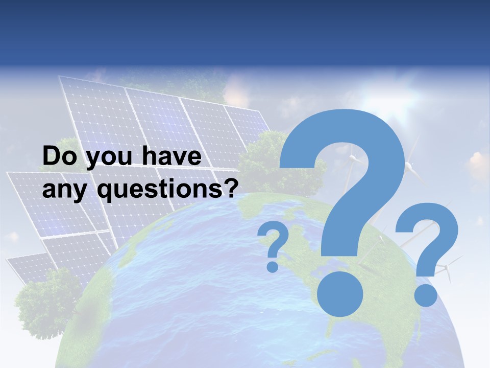 Sun Blue Sunlight PowerPoint Template