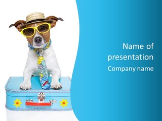 Funny Joy Suitcase PowerPoint Template