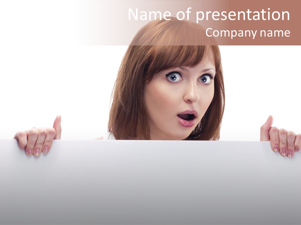 Empty Advertising White PowerPoint Template