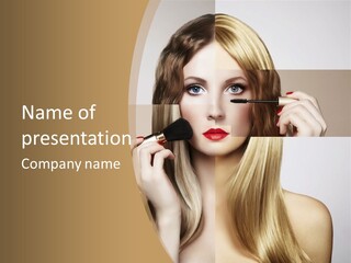 Attractive Hairdress Pretty PowerPoint Template