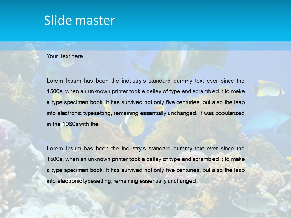 Deep Diving Blue PowerPoint Template