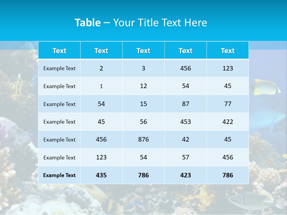 Deep Diving Blue PowerPoint Template