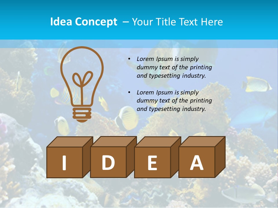 Deep Diving Blue PowerPoint Template