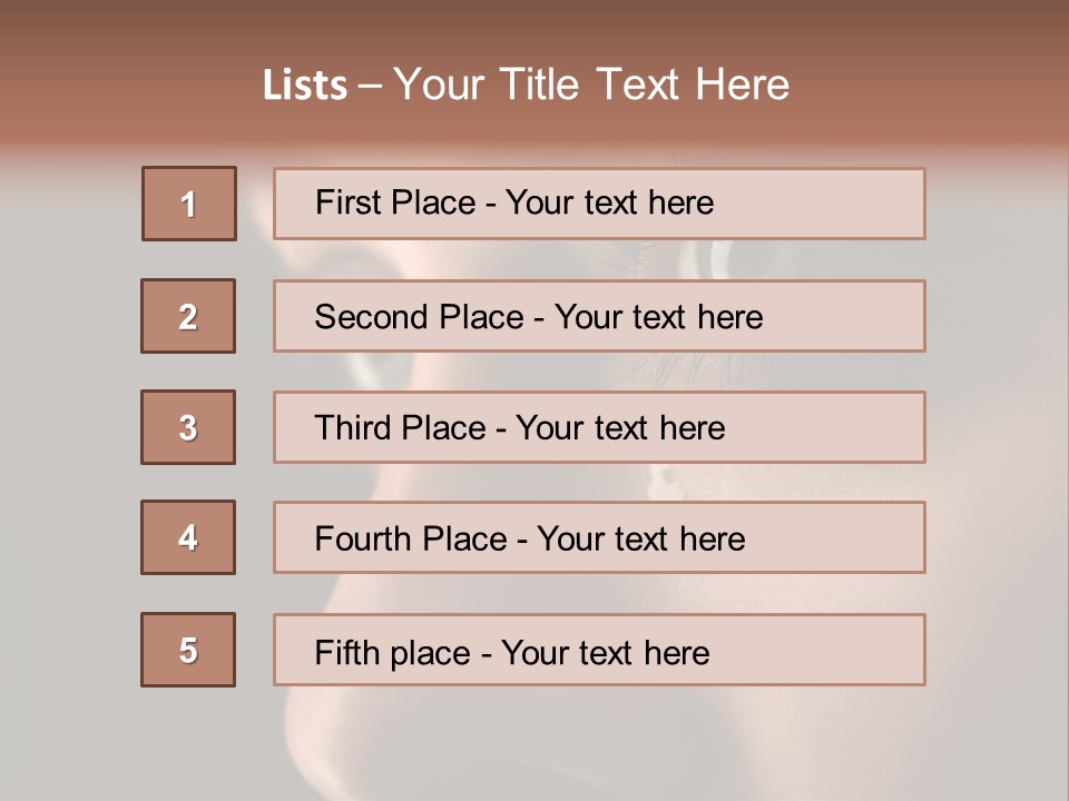Closeup  Lonely PowerPoint Template
