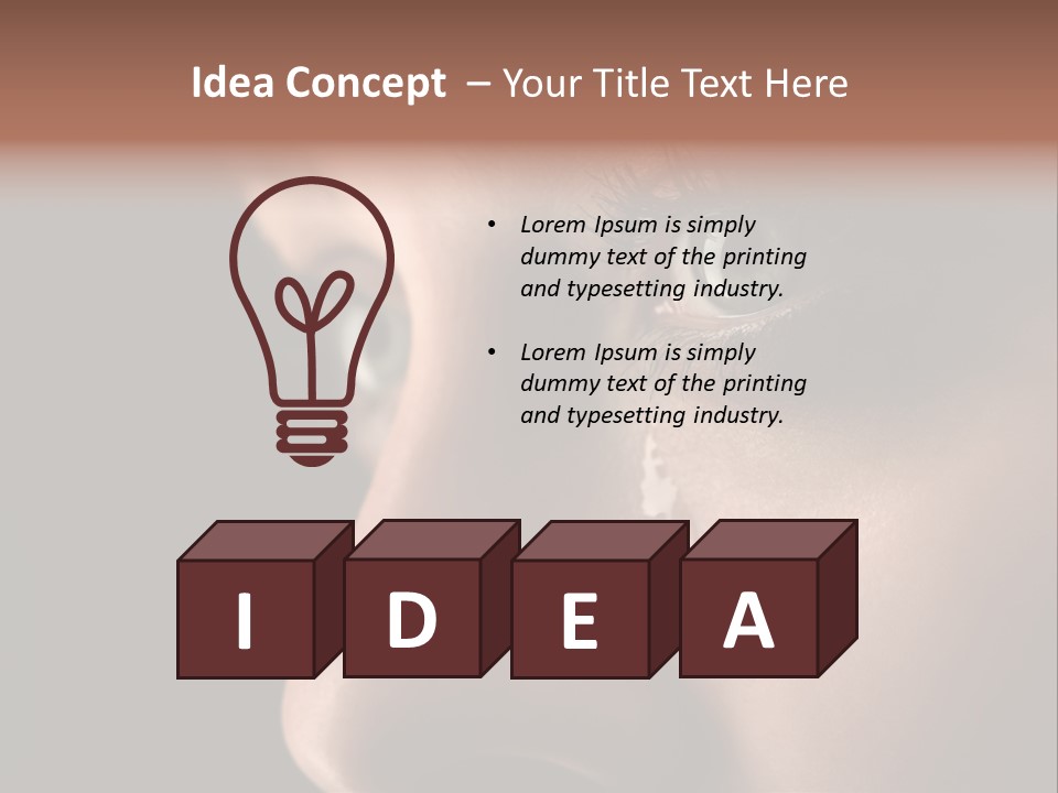 Closeup  Lonely PowerPoint Template