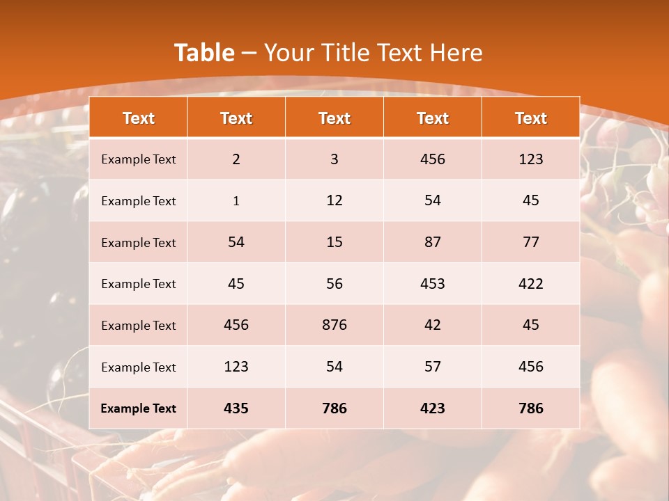 Carrots Supply Market PowerPoint Template
