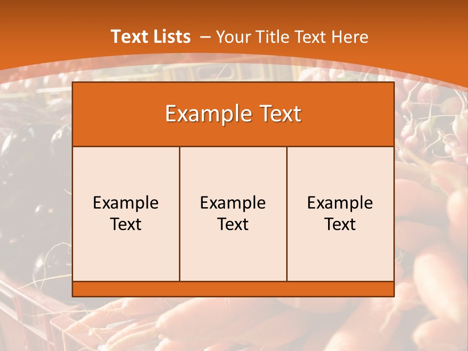 Carrots Supply Market PowerPoint Template