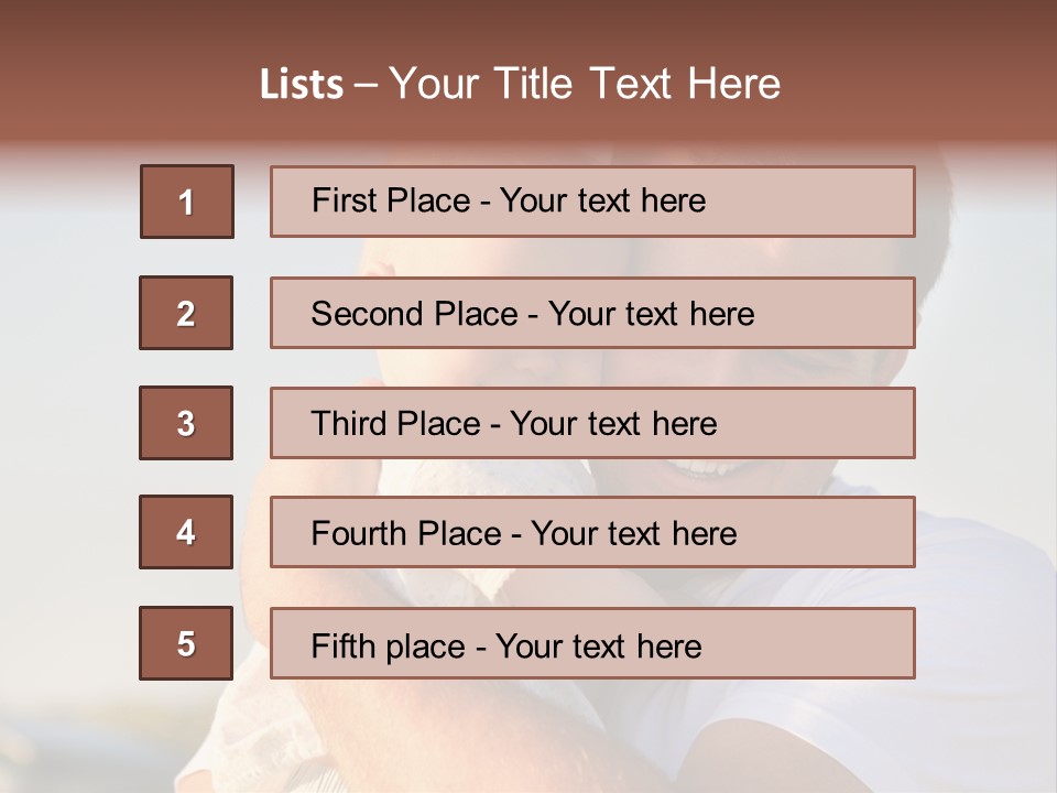 Joy Outdoors Male PowerPoint Template