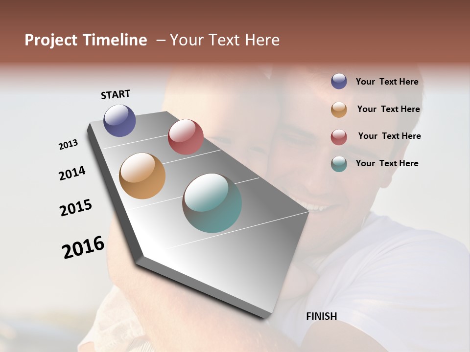 Joy Outdoors Male PowerPoint Template