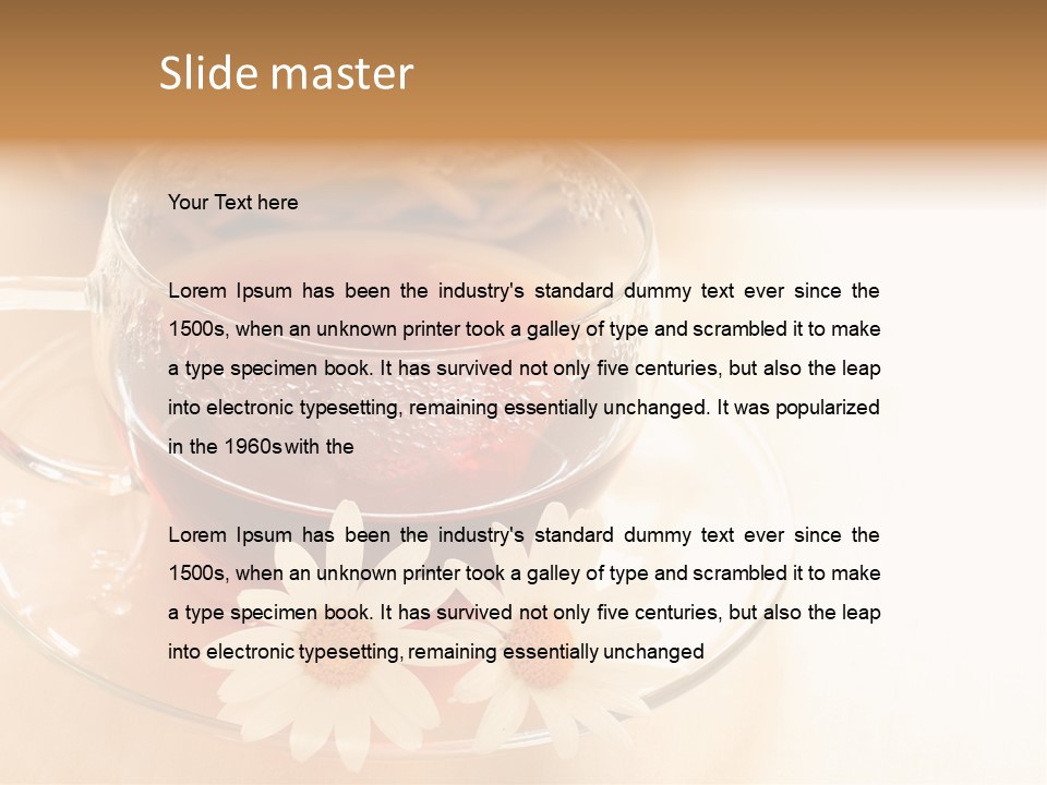 Hot Tea Drink Glass Cup PowerPoint Template