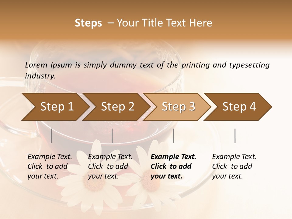 Hot Tea Drink Glass Cup PowerPoint Template