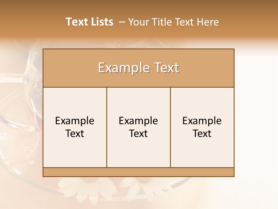 Hot Tea Drink Glass Cup PowerPoint Template