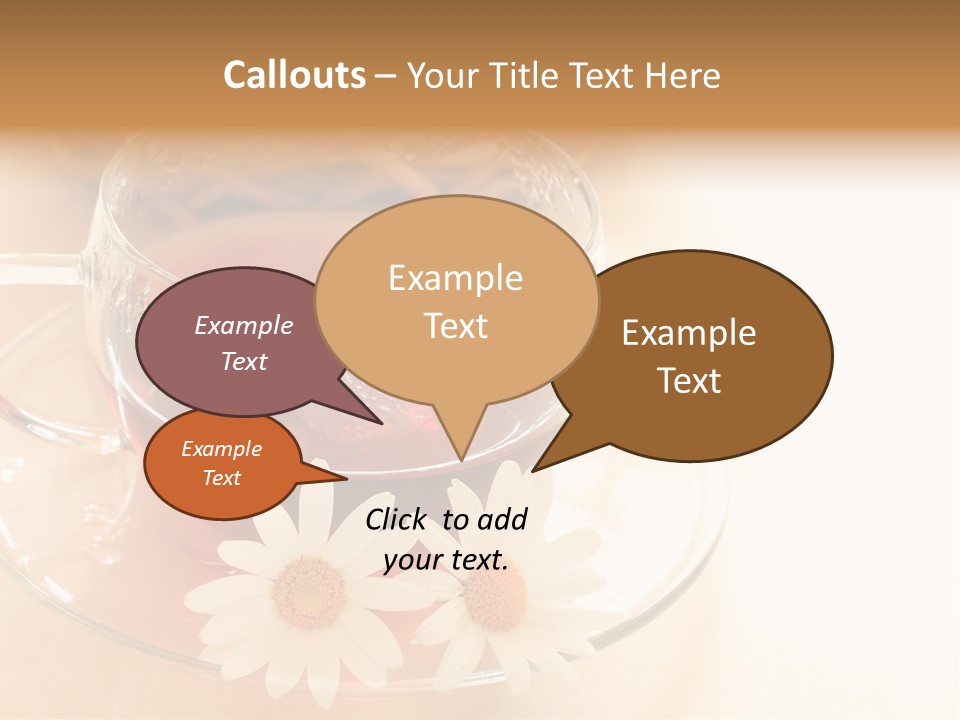 Hot Tea Drink Glass Cup PowerPoint Template
