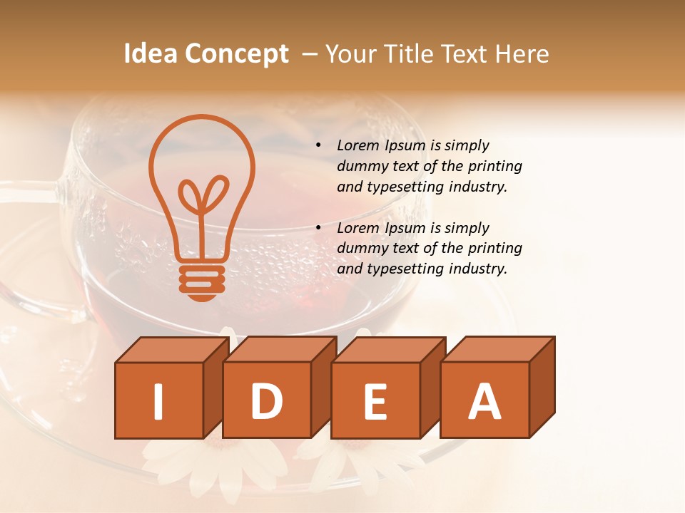 Hot Tea Drink Glass Cup PowerPoint Template