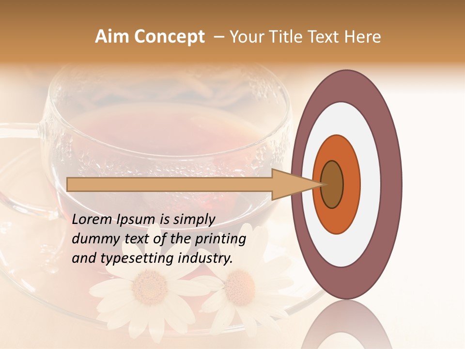 Hot Tea Drink Glass Cup PowerPoint Template